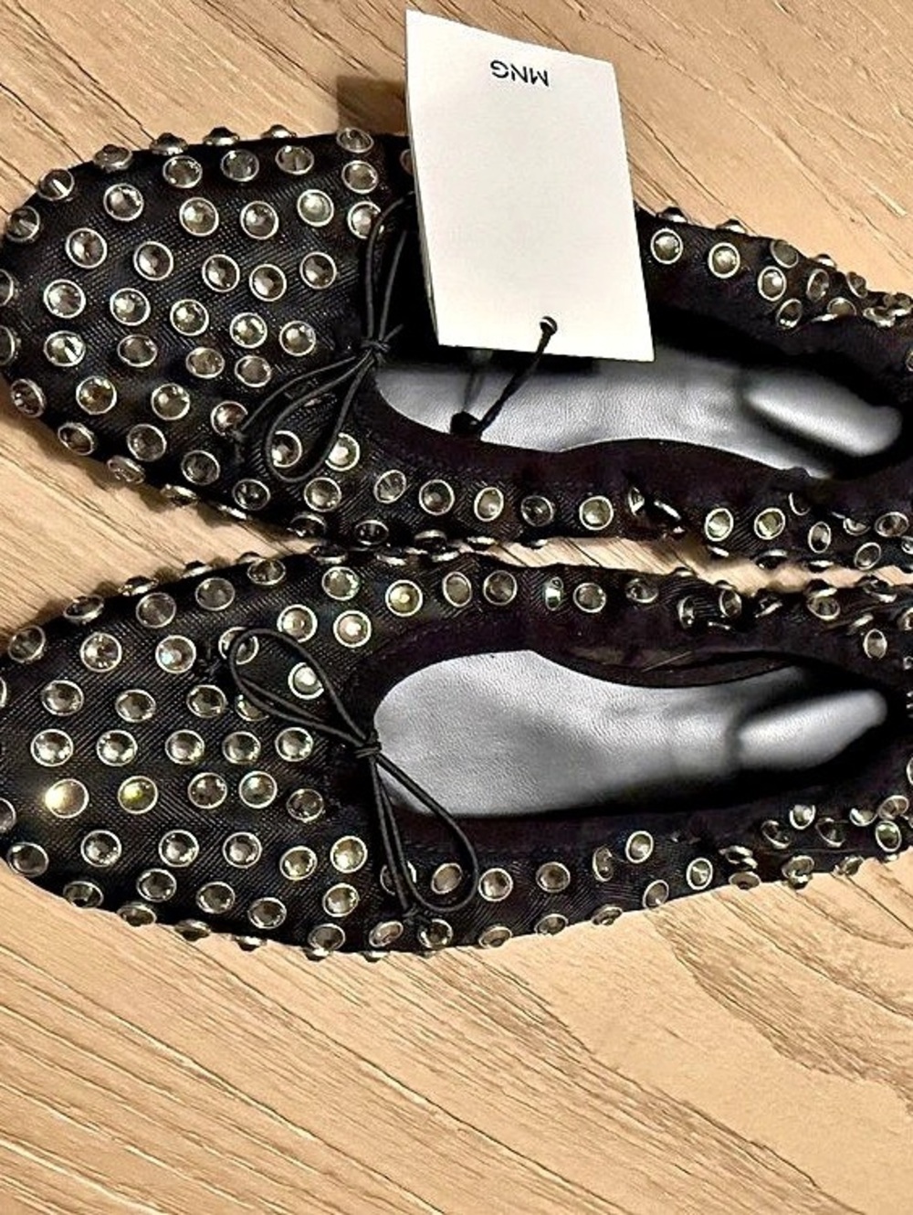 Mango Rhinestone mesh ballet flat - Picture 2 of 3